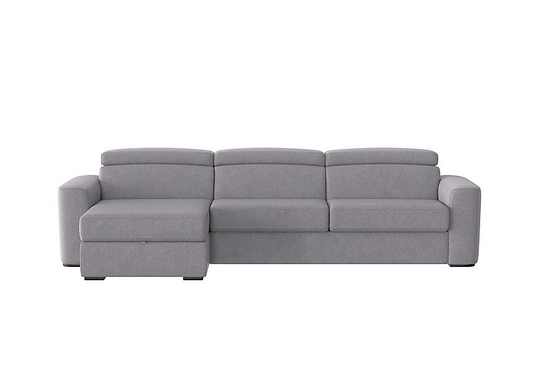 Infinity Fabric Corner Chaise Sofa Bed with Storage - Grey
