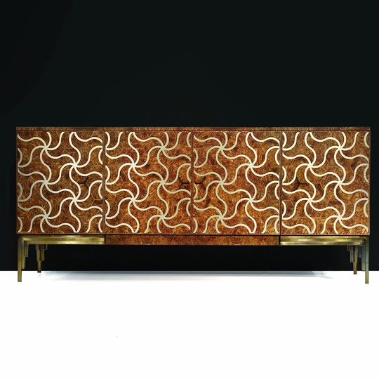 Alhambra 208Cm Wide 1 Drawer Walnut Solid Wood Sideboard