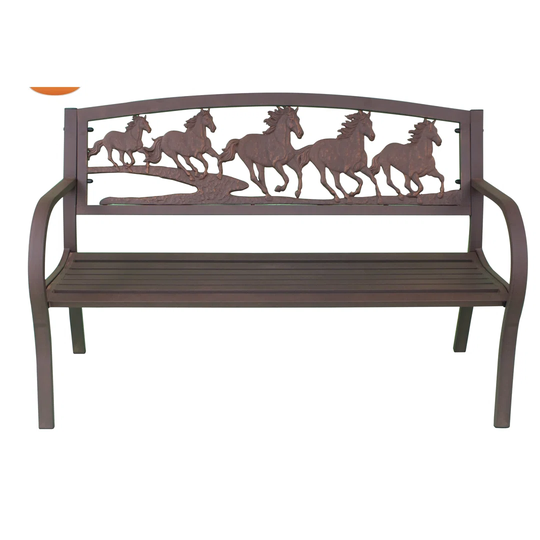 100% Cast Iron Bench with Countryside Theme