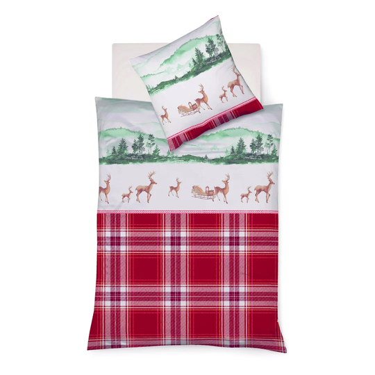 Bed Art S Brushed Cotton 79 TC Reversible Duvet Cover Set