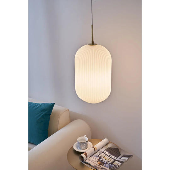 Absher 1 - Light Single Jar Pendant with Metal Accents