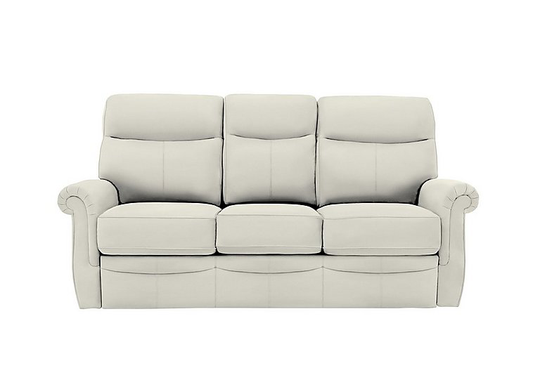 G Plan - Avon 3 Seater Leather Sofa - Grey