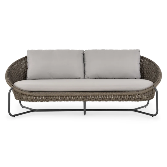 Raulson 210cm Wide Outdoor Gardern Sofa with Cushions