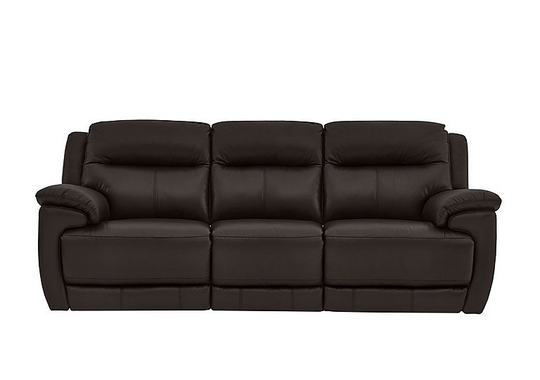 Touch 3 Seater Leather Sofa - Brown- World of Leather