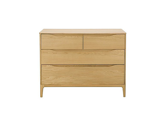 Ercol - Rimini 4 Drawer Low Wide Chest - Brown