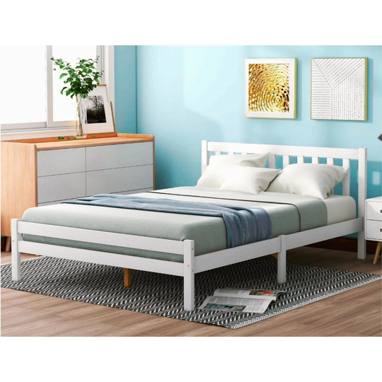 Double Bed 4Ft6 Solid Wooden Bed Frame