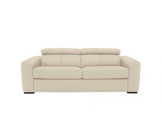 Infinity 3 Seater Leather Sofa Bed - Beige- World of Leather