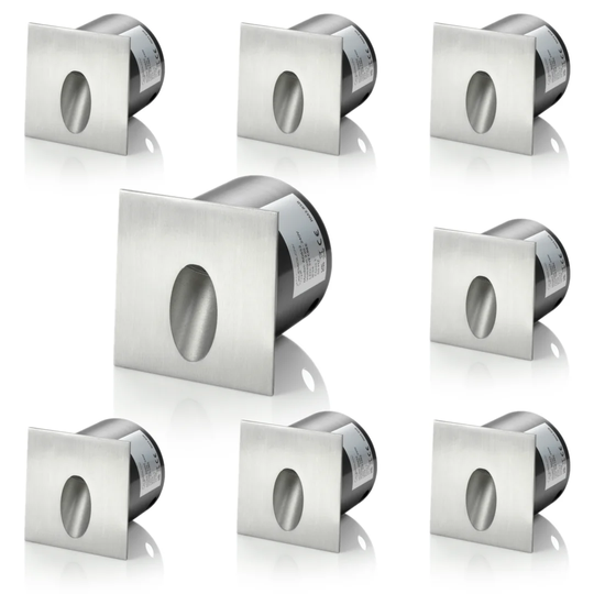 Aubina Stainless Steel Integrated LED Metal Deck Lights Pack
