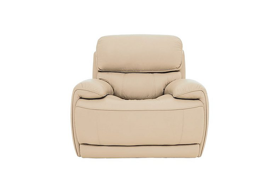 Relax Station Rocco Leather Power Rocker Armchair with Power Headrests - Beige- World of Leather