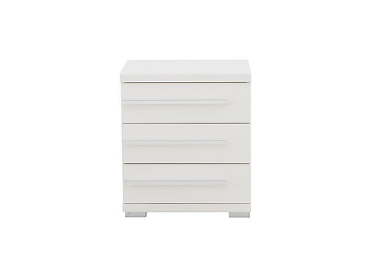 Wiemann - Laguna 3 Drawer Bedside Table Left Side Handles - White