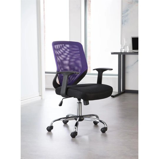 Purple Mesh Back Desk Chair