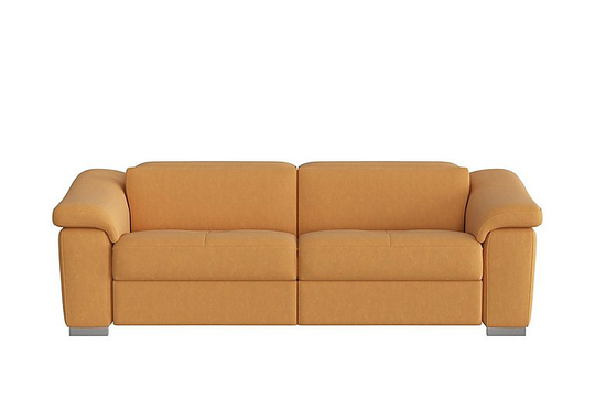 Nicoletti - Galileo 3 Seater Fabric Power Recliner Sofa - Yellow