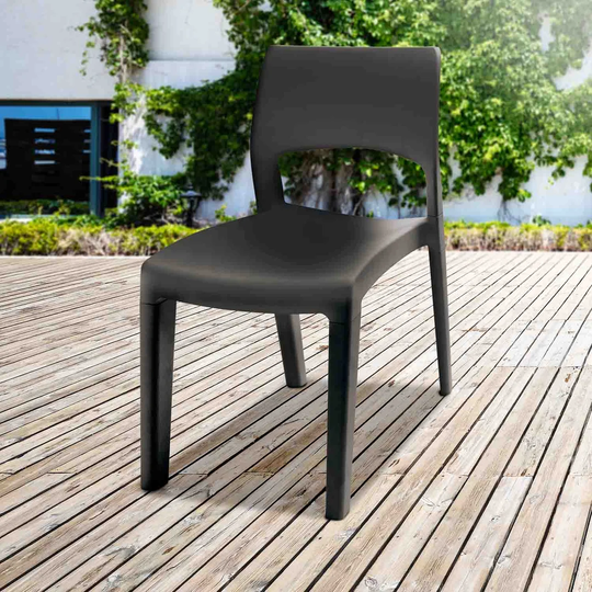 Jovita Resin Garden Chair. Dining Chairs, Outdoor Armchairs White Colour