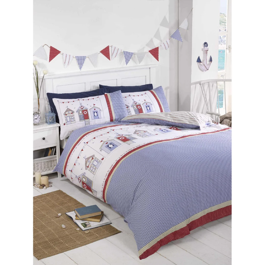 Lyndon Blue/White 132 TC Duvet Cover Set