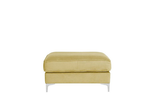 Legend Fabric Footstool - Yellow