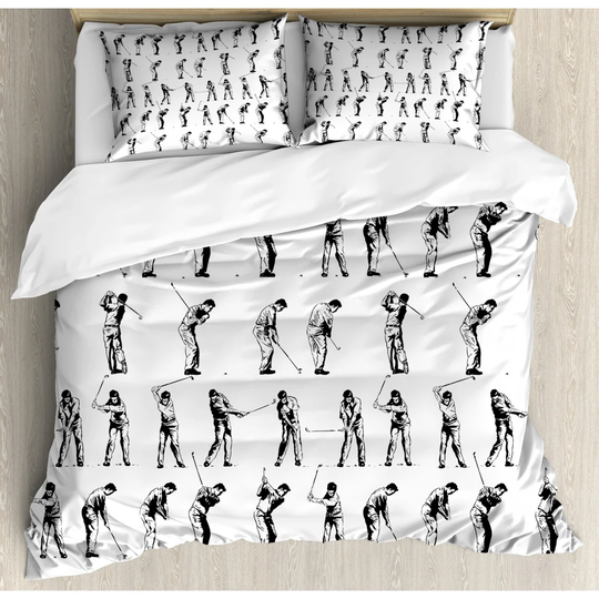 Linneus Black/White Microfibre 350 TC Modern & Contemporary Duvet Cover Set