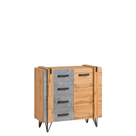 Donald 90 Cm Wide 4 Drawer Sideboard