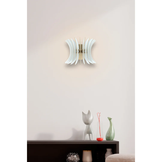 Tenney 1 - Light Dimmable Gold Flush Mounted Sconce