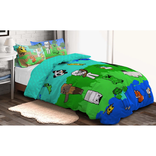 Minecraft Creative Mode 100% Cotton Bed Set