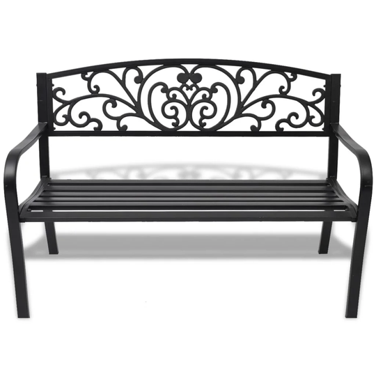 Steel and Iron Garden Bench