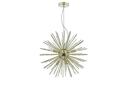 Zena 6 Light Starburst Ceiling Light - Gold