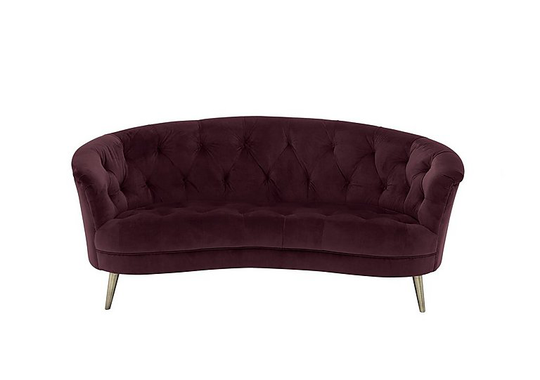 Alexander and James - Soho 2 Seater Fabric Sofa - Purple