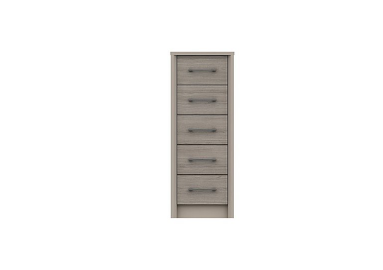 London Bedrooms - Paddington 5 Drawer Narrow Chest - Grey