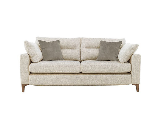 Uniqa 3 Seater Fabric Sofa - Beige