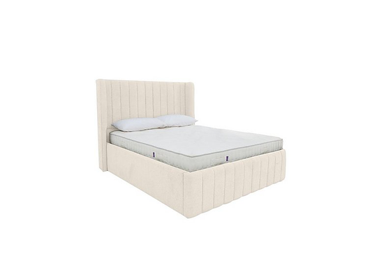 Eira Low Foot End Ottoman Bed Frame - King Size - Cream