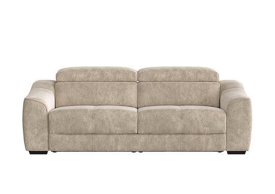 Elixir 3 Seater Fabric Sofa Bed - Cream- World of Leather
