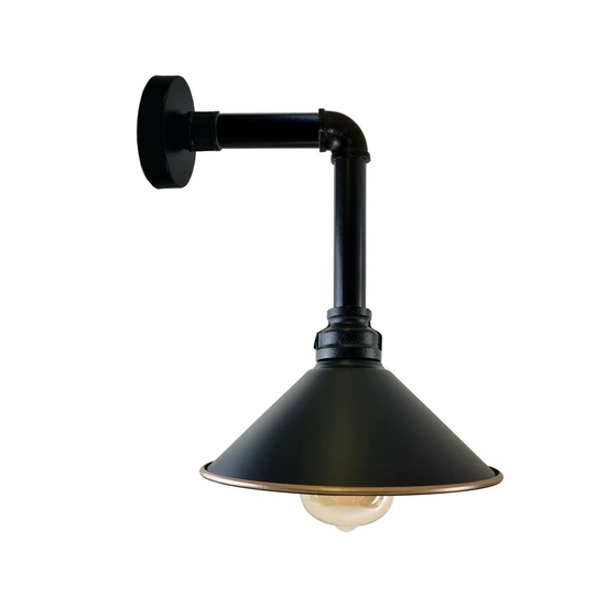 Hiya 1 - Light Dimmable Black Armed Sconce