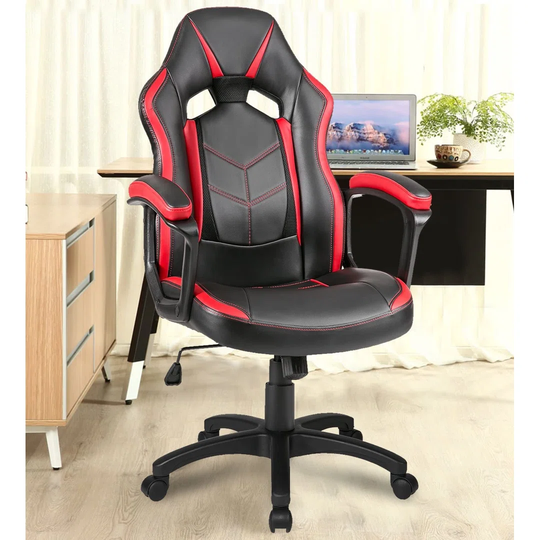 Wingakycr Faux Leather PC & Racing Gaming Chair with Armrest