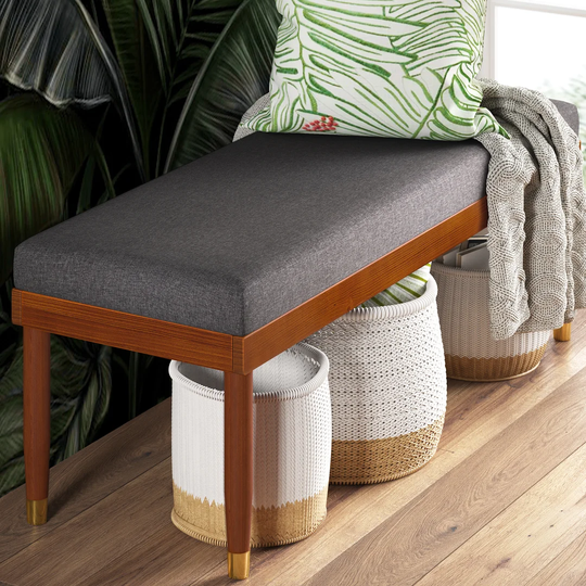 Cadee Mid-Century Upholstered Bench