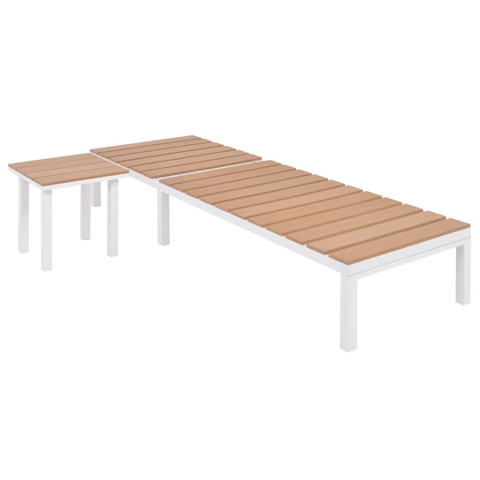 Everiz Reclining Sun Lounger with Table
