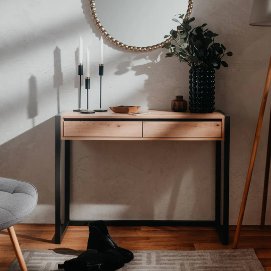 Console table, side table, wooden sideboard, 2 drawers