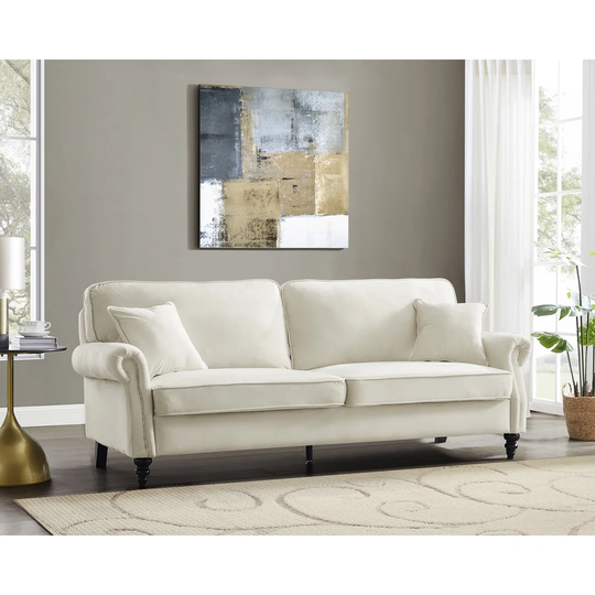 Tullis 218Cm Scroll Arms Sofa Bed