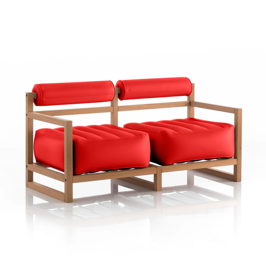 Ahnika 140Cm Wide Outdoor Garden Sofa with Cushions