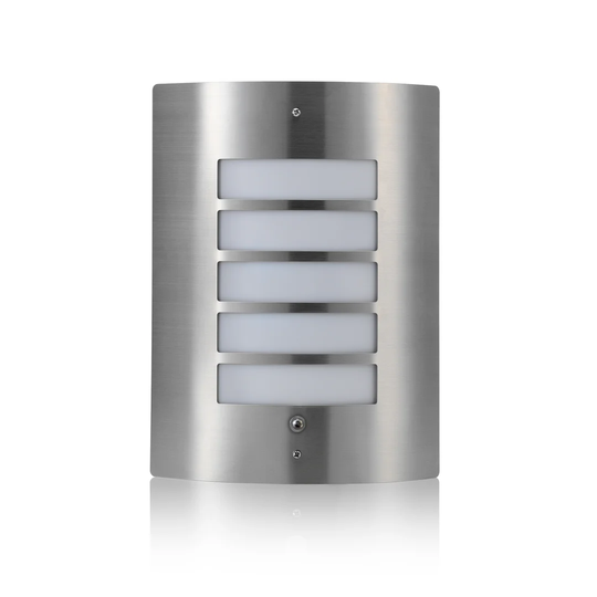 Fyffe 11.65" H Frosted Glass Outdoor Bulkhead Light with Dusk to Dawn