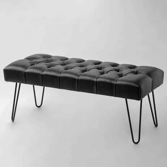 Derringer Faux Leather Bench