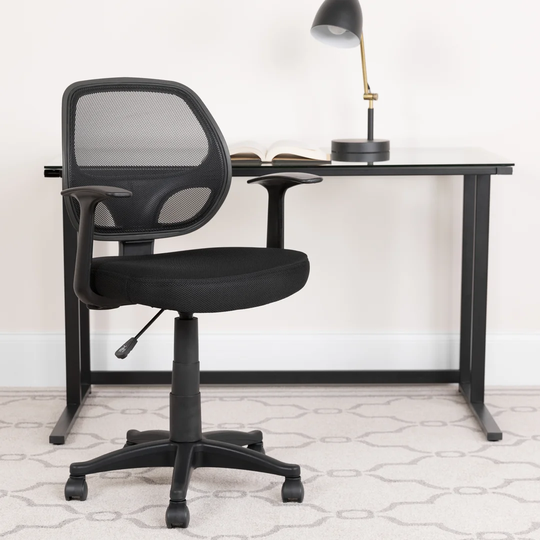 Mid-Back Black Mesh Desk Chair