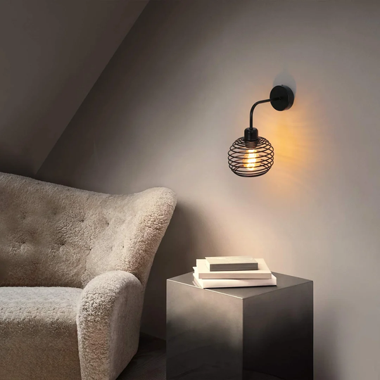 Crooke 1 - Light Black Armed Sconce