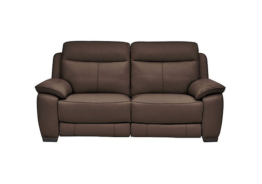 Starlight Express 2 Seater Leather Recliner Sofa with Power Headrests - Brown- World of Leather