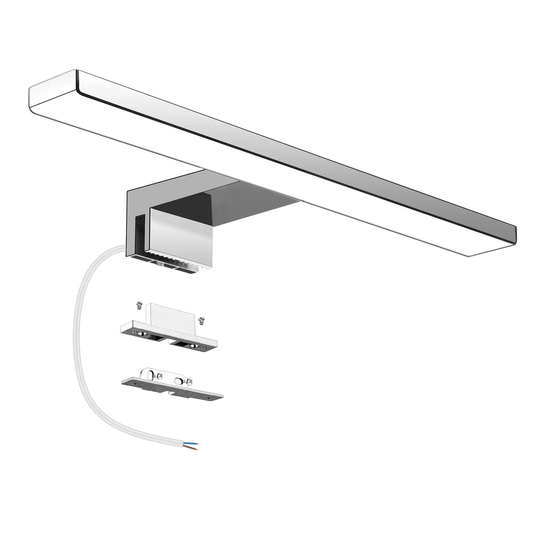 Athlyn 1 - Light LED Silver Mirror Light