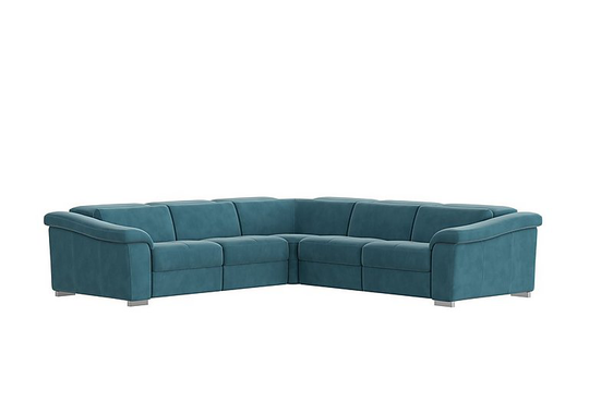 Nicoletti - Galileo Fabric Large Corner Sofa - Blue
