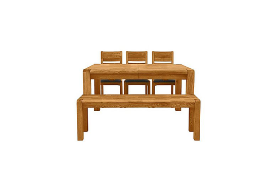 Bakerloo Small Extending Table, 3 Chairs and Small Bench Dining Set