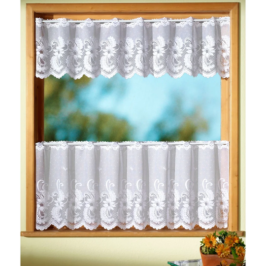 Fortuna Rod Passage Semi Sheer Curtain