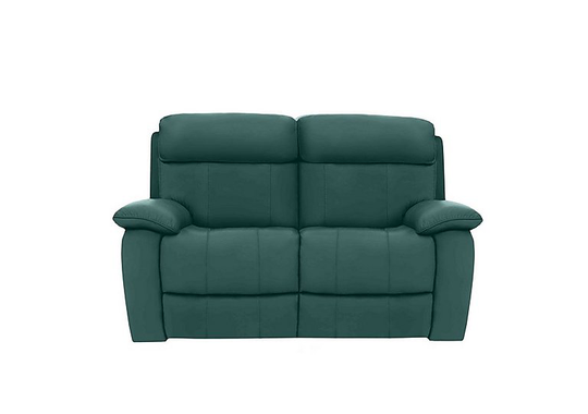 Moreno 2 Seater Leather Manual Recliner Sofa - Green- World of Leather
