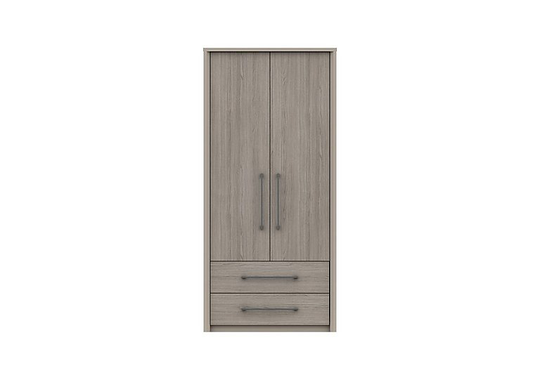 London Bedrooms - Paddington 2 Door 2 Drawer Wardrobe - Grey
