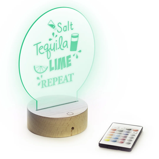 LED Colour Changing Bar Light: Tequila Lime Repeat Design