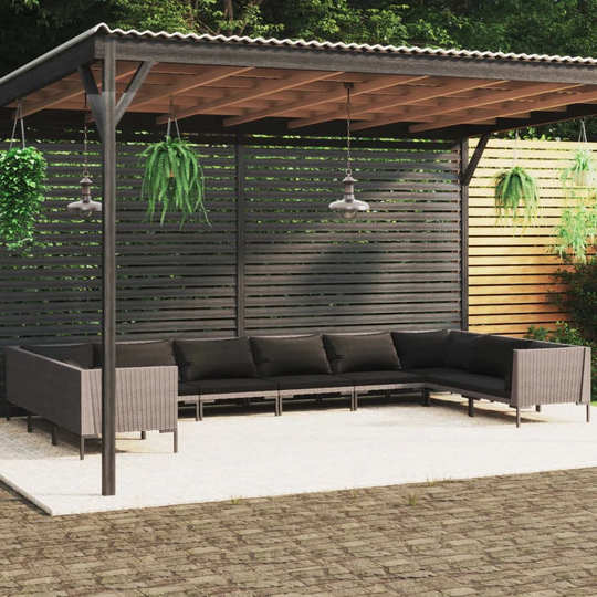 Tukgahgo 420Cm Wide Outdoor U-Shaped Garden Corner Sofa with Cushions